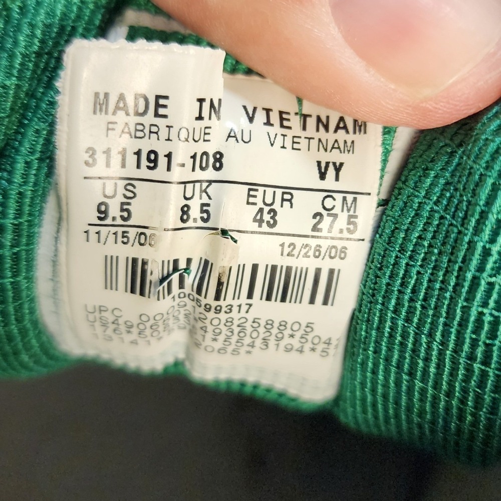 Nike Air Force 1 Low Pine‎ Green Woven Checkerboard 311191-108 Mens 9.5 2006 - Picture 7 of 7